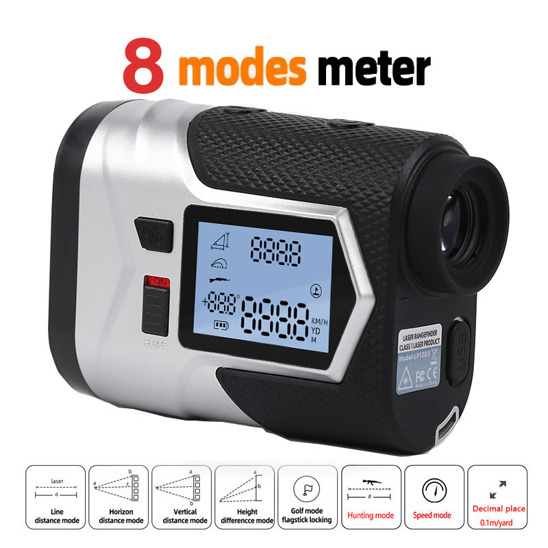 Rangefinder Laser Golf - 8 modos recargables con interruptor de