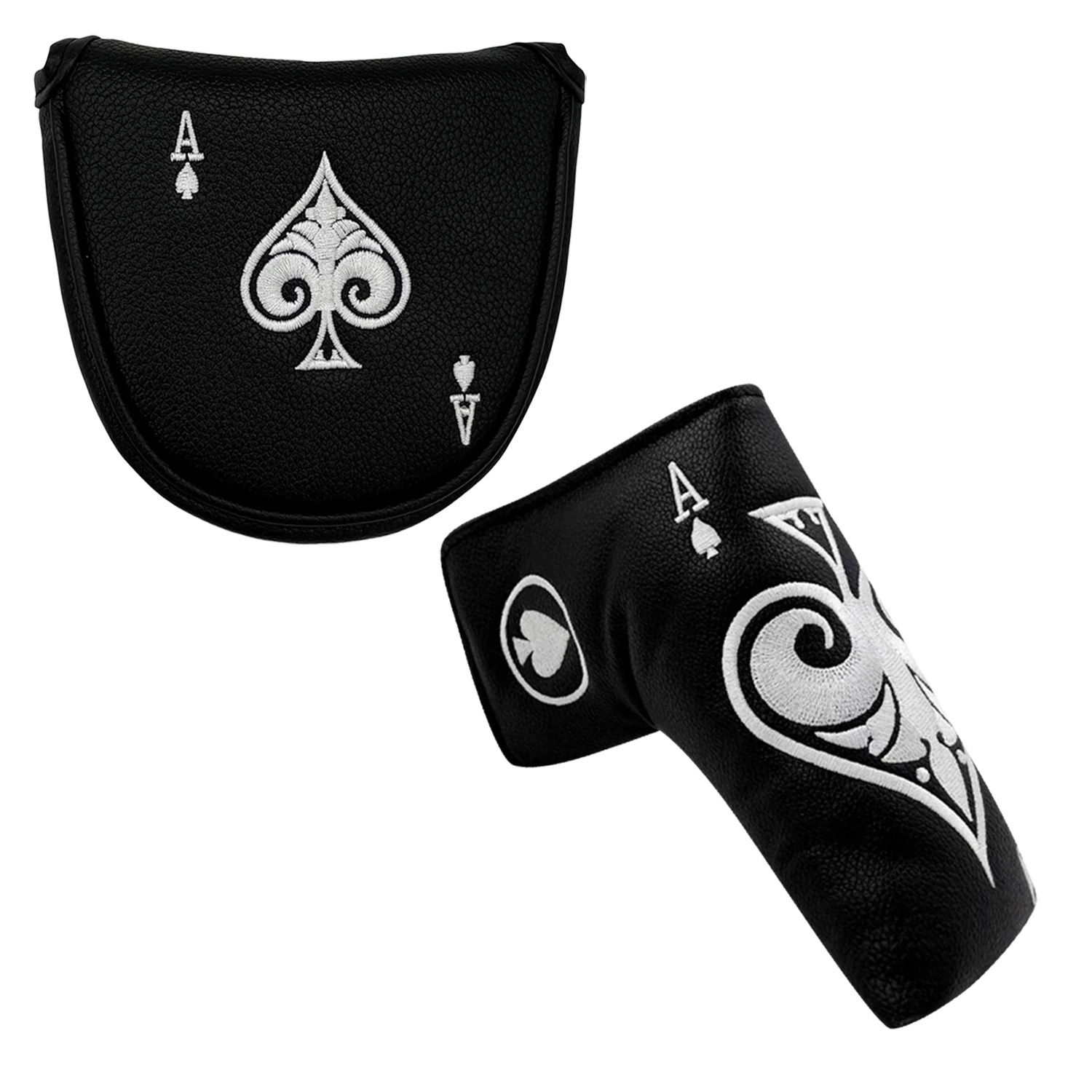Putter Mallet Blade - Funda protectora de cuero PU para
