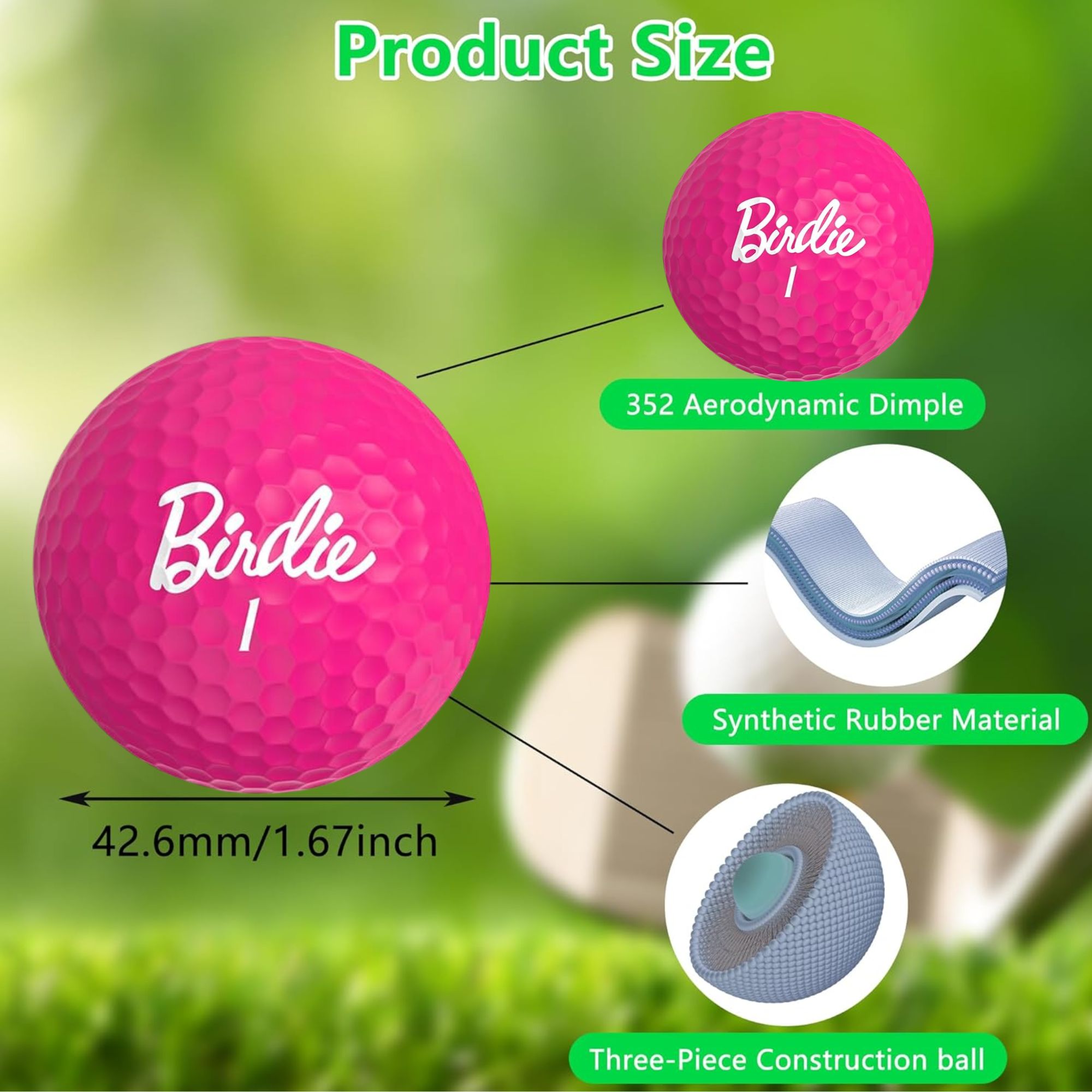 3 Pelotas de Golf Divertidas - - Golf Ball Premium reseña y precio