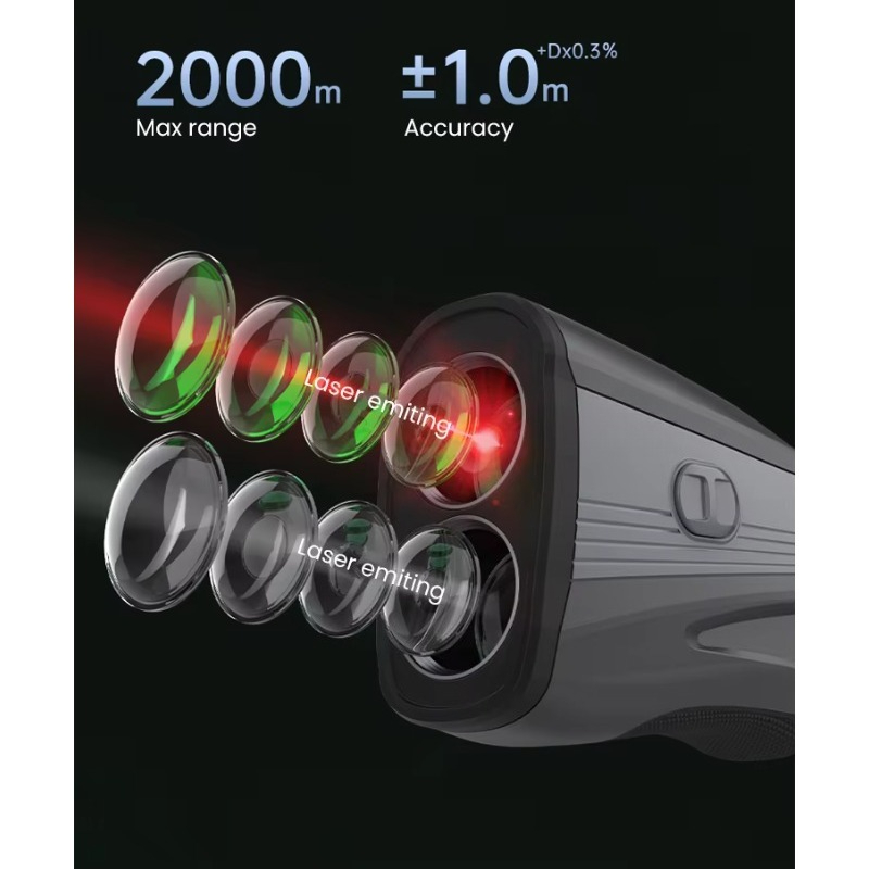 Telémetro Láser para Golf y Ca - Rangefinder Laser Golf reseña y precio